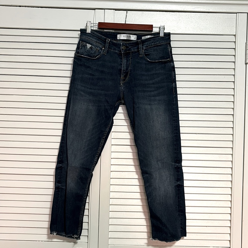Guess slim tapered blue jeans